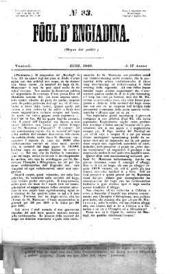 Fögl d'Engiadina Freitag 17. August 1860