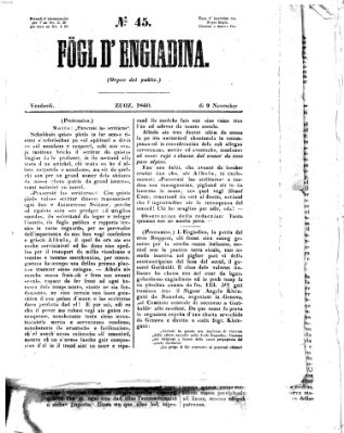 Fögl d'Engiadina Freitag 9. November 1860