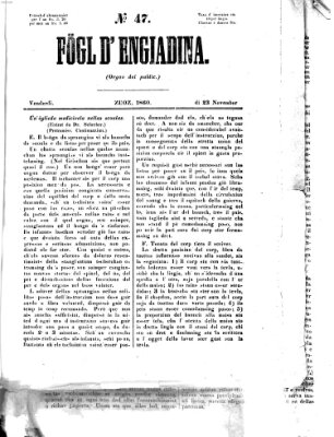 Fögl d'Engiadina Freitag 23. November 1860