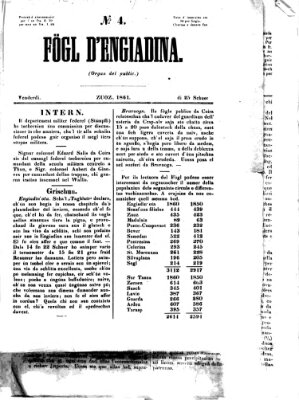 Fögl d'Engiadina Freitag 25. Januar 1861