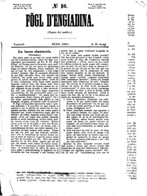 Fögl d'Engiadina Freitag 19. April 1861