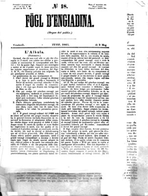 Fögl d'Engiadina Freitag 3. Mai 1861