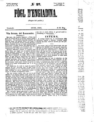 Fögl d'Engiadina Freitag 31. Mai 1861