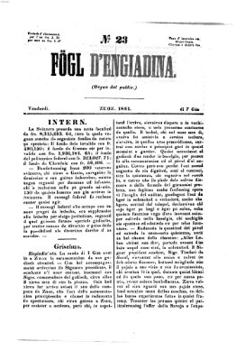 Fögl d'Engiadina Freitag 7. Juni 1861