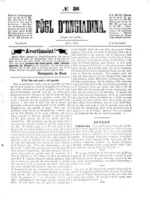 Fögl d'Engiadina Freitag 6. September 1861