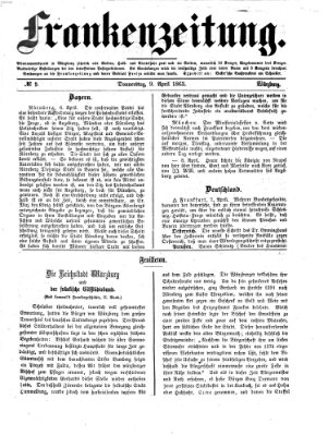 Frankenzeitung Donnerstag 9. April 1863