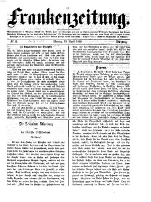 Frankenzeitung Montag 13. April 1863