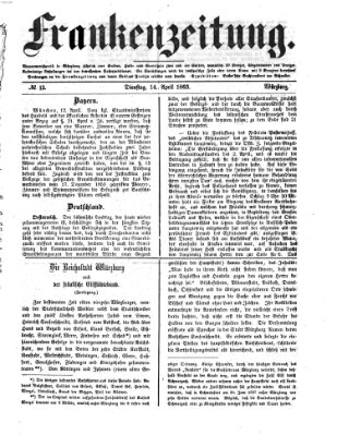 Frankenzeitung Dienstag 14. April 1863