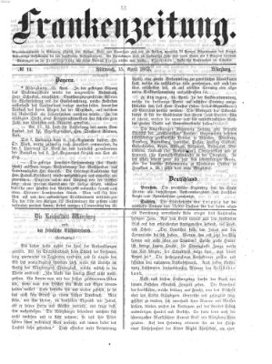 Frankenzeitung Mittwoch 15. April 1863