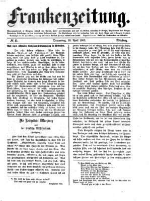 Frankenzeitung Donnerstag 16. April 1863