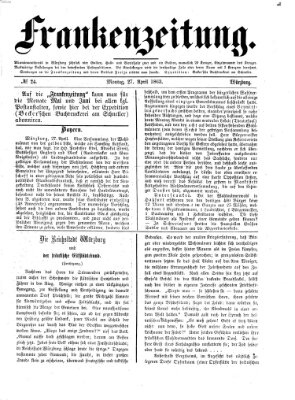 Frankenzeitung Montag 27. April 1863