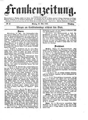 Frankenzeitung Montag 25. Mai 1863