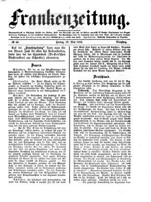 Frankenzeitung Freitag 29. Mai 1863