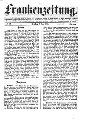 Frankenzeitung Samstag 6. Juni 1863