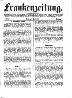 Frankenzeitung Dienstag 9. Juni 1863