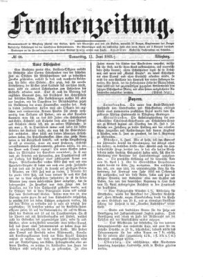 Frankenzeitung Donnerstag 11. Juni 1863