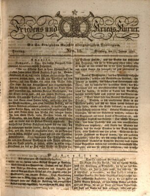 Der Friedens- u. Kriegs-Kurier (Nürnberger Friedens- und Kriegs-Kurier) Freitag 11. Januar 1822