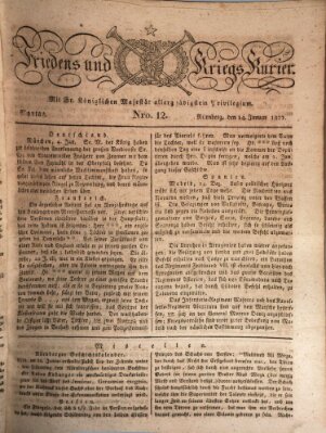 Der Friedens- u. Kriegs-Kurier (Nürnberger Friedens- und Kriegs-Kurier) Montag 14. Januar 1822