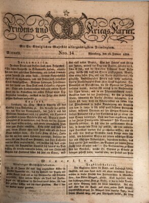 Der Friedens- u. Kriegs-Kurier (Nürnberger Friedens- und Kriegs-Kurier) Mittwoch 16. Januar 1822