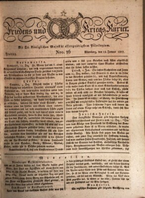 Der Friedens- u. Kriegs-Kurier (Nürnberger Friedens- und Kriegs-Kurier) Freitag 18. Januar 1822