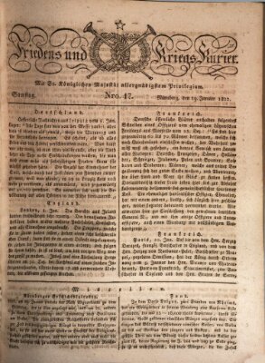 Der Friedens- u. Kriegs-Kurier (Nürnberger Friedens- und Kriegs-Kurier) Samstag 19. Januar 1822