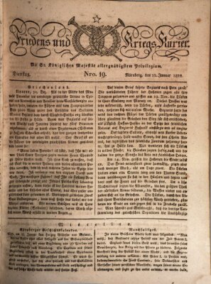 Der Friedens- u. Kriegs-Kurier (Nürnberger Friedens- und Kriegs-Kurier) Dienstag 22. Januar 1822