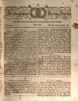 Der Friedens- u. Kriegs-Kurier (Nürnberger Friedens- und Kriegs-Kurier) Freitag 25. Januar 1822