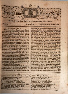 Der Friedens- u. Kriegs-Kurier (Nürnberger Friedens- und Kriegs-Kurier) Montag 28. Januar 1822