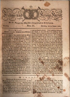 Der Friedens- u. Kriegs-Kurier (Nürnberger Friedens- und Kriegs-Kurier) Dienstag 29. Januar 1822