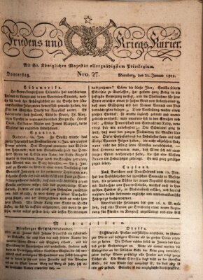 Der Friedens- u. Kriegs-Kurier (Nürnberger Friedens- und Kriegs-Kurier) Donnerstag 31. Januar 1822