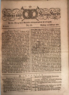 Der Friedens- u. Kriegs-Kurier (Nürnberger Friedens- und Kriegs-Kurier) Mittwoch 6. Februar 1822