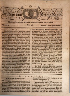 Der Friedens- u. Kriegs-Kurier (Nürnberger Friedens- und Kriegs-Kurier) Mittwoch 27. Februar 1822