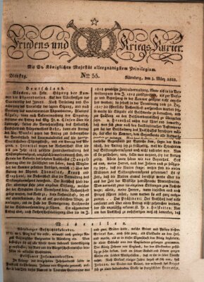 Der Friedens- u. Kriegs-Kurier (Nürnberger Friedens- und Kriegs-Kurier) Dienstag 5. März 1822