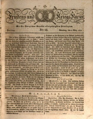 Der Friedens- u. Kriegs-Kurier (Nürnberger Friedens- und Kriegs-Kurier) Freitag 8. März 1822