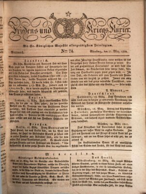 Der Friedens- u. Kriegs-Kurier (Nürnberger Friedens- und Kriegs-Kurier) Mittwoch 27. März 1822