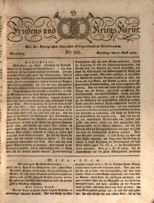 Der Friedens- u. Kriegs-Kurier (Nürnberger Friedens- und Kriegs-Kurier) Samstag 27. April 1822