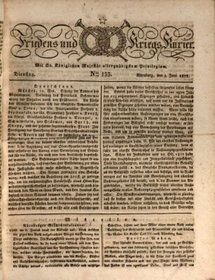 Der Friedens- u. Kriegs-Kurier (Nürnberger Friedens- und Kriegs-Kurier) Dienstag 4. Juni 1822