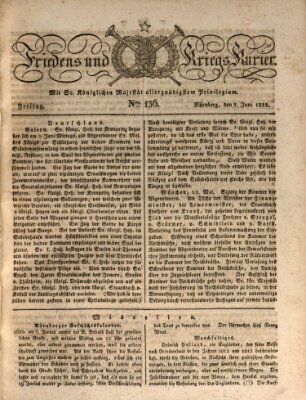 Der Friedens- u. Kriegs-Kurier (Nürnberger Friedens- und Kriegs-Kurier) Freitag 7. Juni 1822