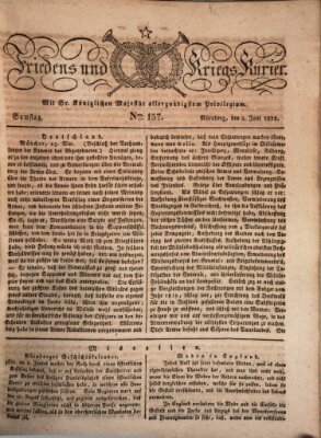 Der Friedens- u. Kriegs-Kurier (Nürnberger Friedens- und Kriegs-Kurier) Samstag 8. Juni 1822