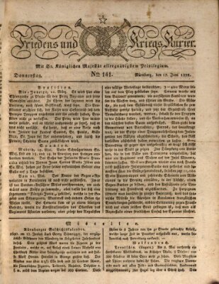 Der Friedens- u. Kriegs-Kurier (Nürnberger Friedens- und Kriegs-Kurier) Samstag 15. Juni 1822