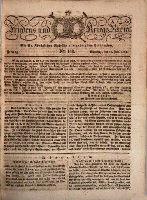 Der Friedens- u. Kriegs-Kurier (Nürnberger Friedens- und Kriegs-Kurier) Freitag 21. Juni 1822