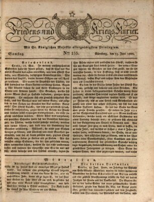 Der Friedens- u. Kriegs-Kurier (Nürnberger Friedens- und Kriegs-Kurier) Samstag 29. Juni 1822