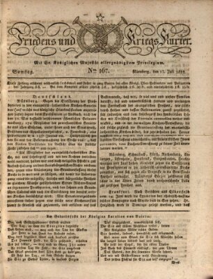 Der Friedens- u. Kriegs-Kurier (Nürnberger Friedens- und Kriegs-Kurier) Samstag 13. Juli 1822