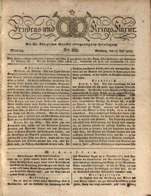 Der Friedens- u. Kriegs-Kurier (Nürnberger Friedens- und Kriegs-Kurier) Montag 15. Juli 1822