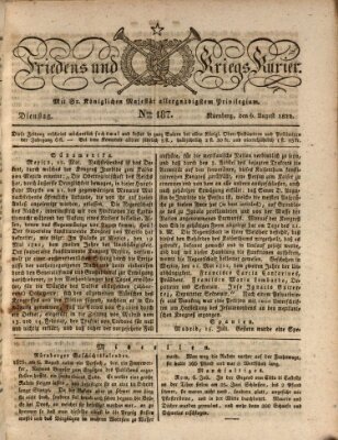 Der Friedens- u. Kriegs-Kurier (Nürnberger Friedens- und Kriegs-Kurier) Dienstag 6. August 1822