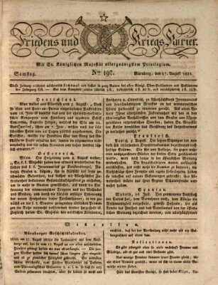 Der Friedens- u. Kriegs-Kurier (Nürnberger Friedens- und Kriegs-Kurier) Samstag 17. August 1822