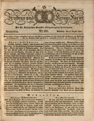 Der Friedens- u. Kriegs-Kurier (Nürnberger Friedens- und Kriegs-Kurier) Donnerstag 22. August 1822