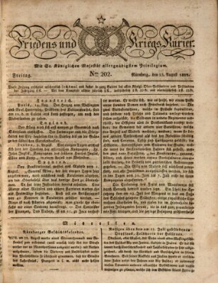 Der Friedens- u. Kriegs-Kurier (Nürnberger Friedens- und Kriegs-Kurier) Freitag 23. August 1822