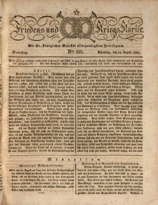 Der Friedens- u. Kriegs-Kurier (Nürnberger Friedens- und Kriegs-Kurier) Samstag 24. August 1822