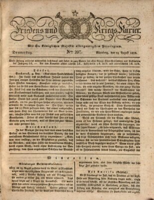 Der Friedens- u. Kriegs-Kurier (Nürnberger Friedens- und Kriegs-Kurier) Donnerstag 29. August 1822